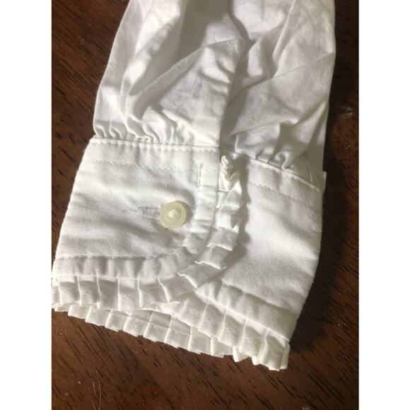 Ralph Lauren White Ruffle Blouse - Picture 6 of 8